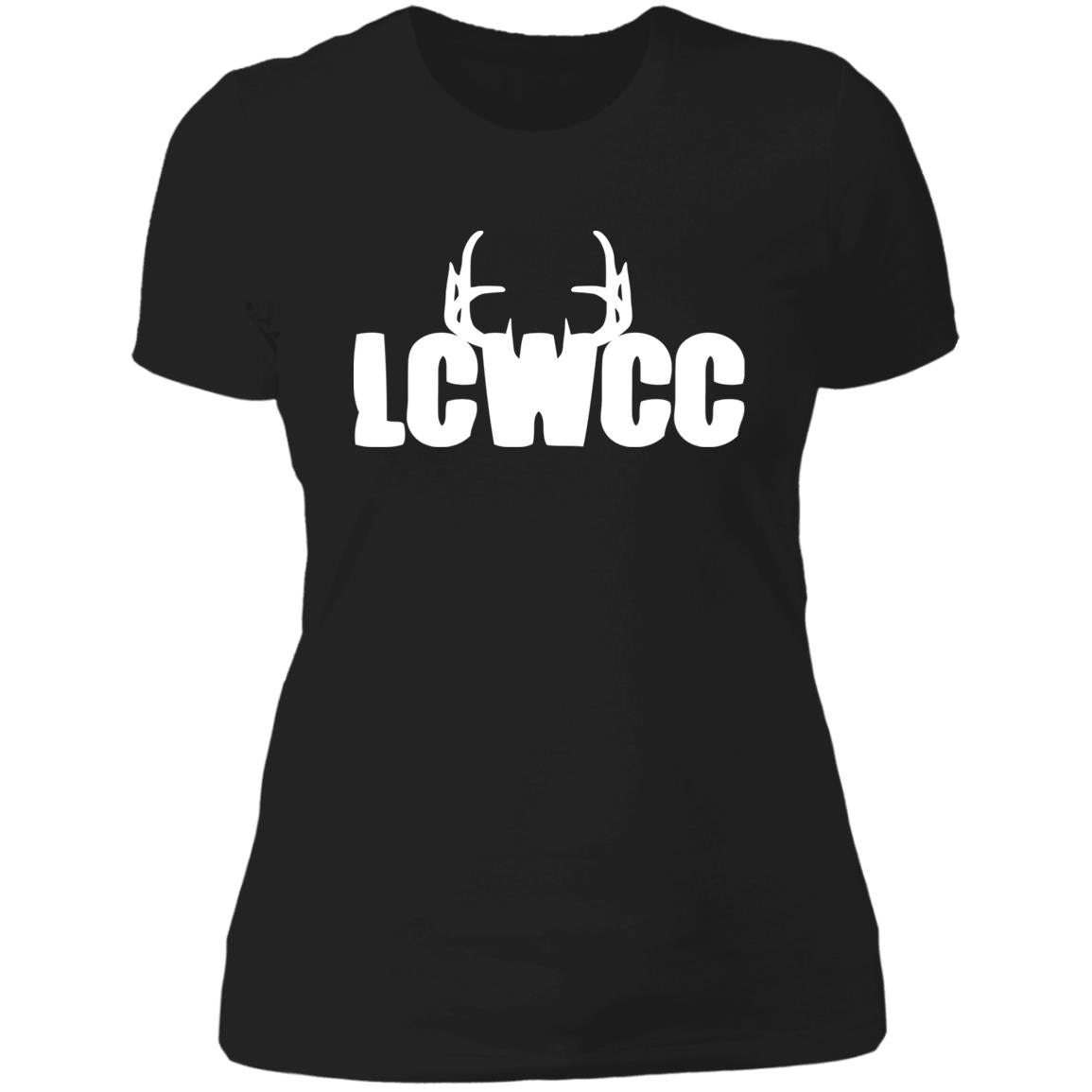LCWCC Rack Logo - White NL3900 Ladies' Boyfriend T-Shirt