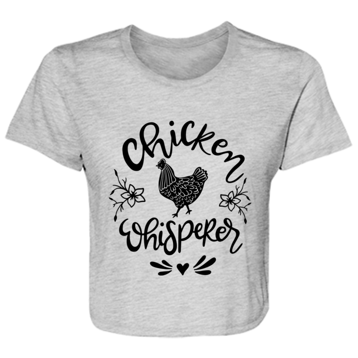 Chicken Whisperer B8882 Ladies' Flowy Cropped Tee