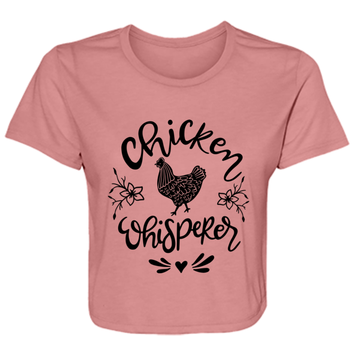 Chicken Whisperer B8882 Ladies' Flowy Cropped Tee