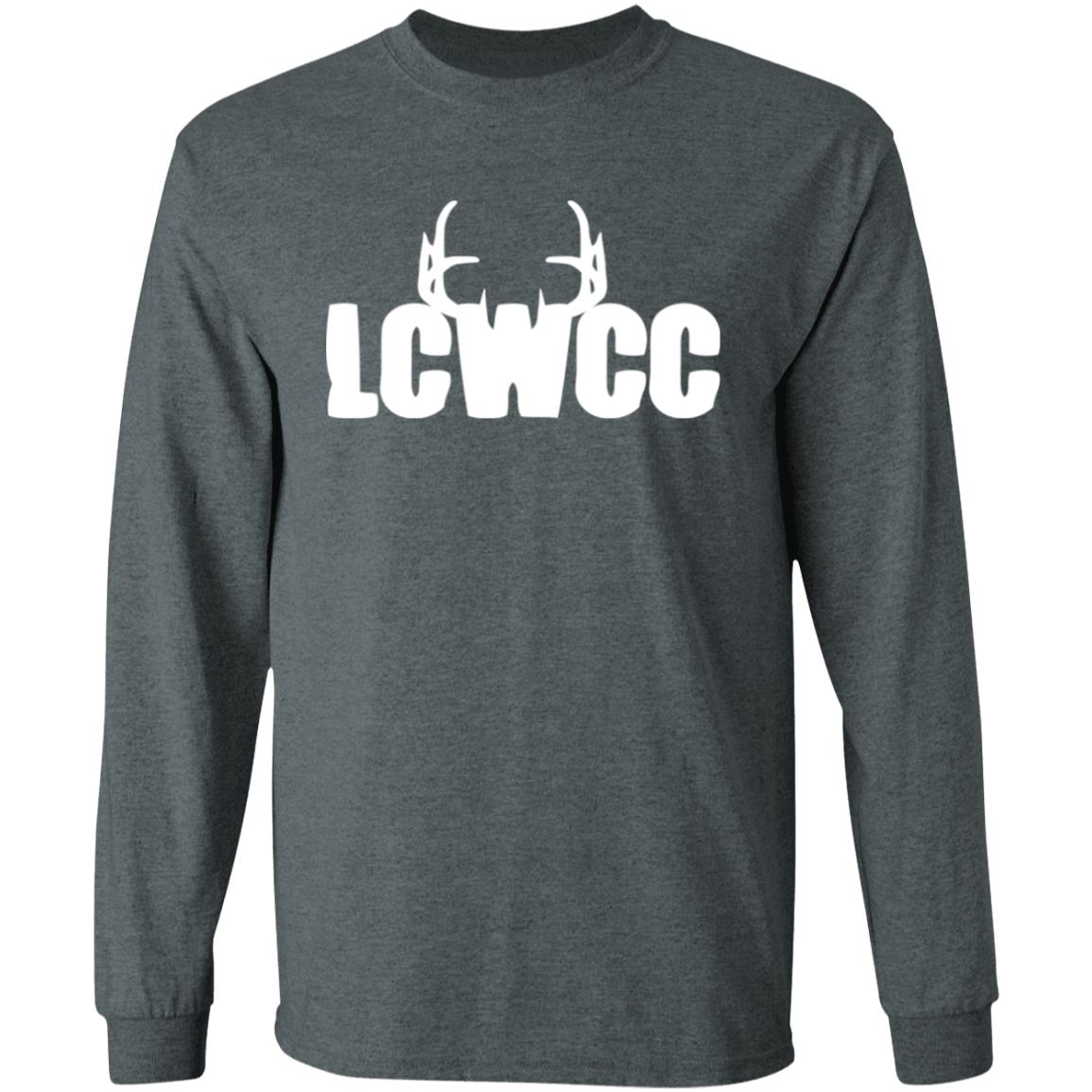 LCWCC Rack Logo - White G540 LS T-Shirt 5.3 oz.