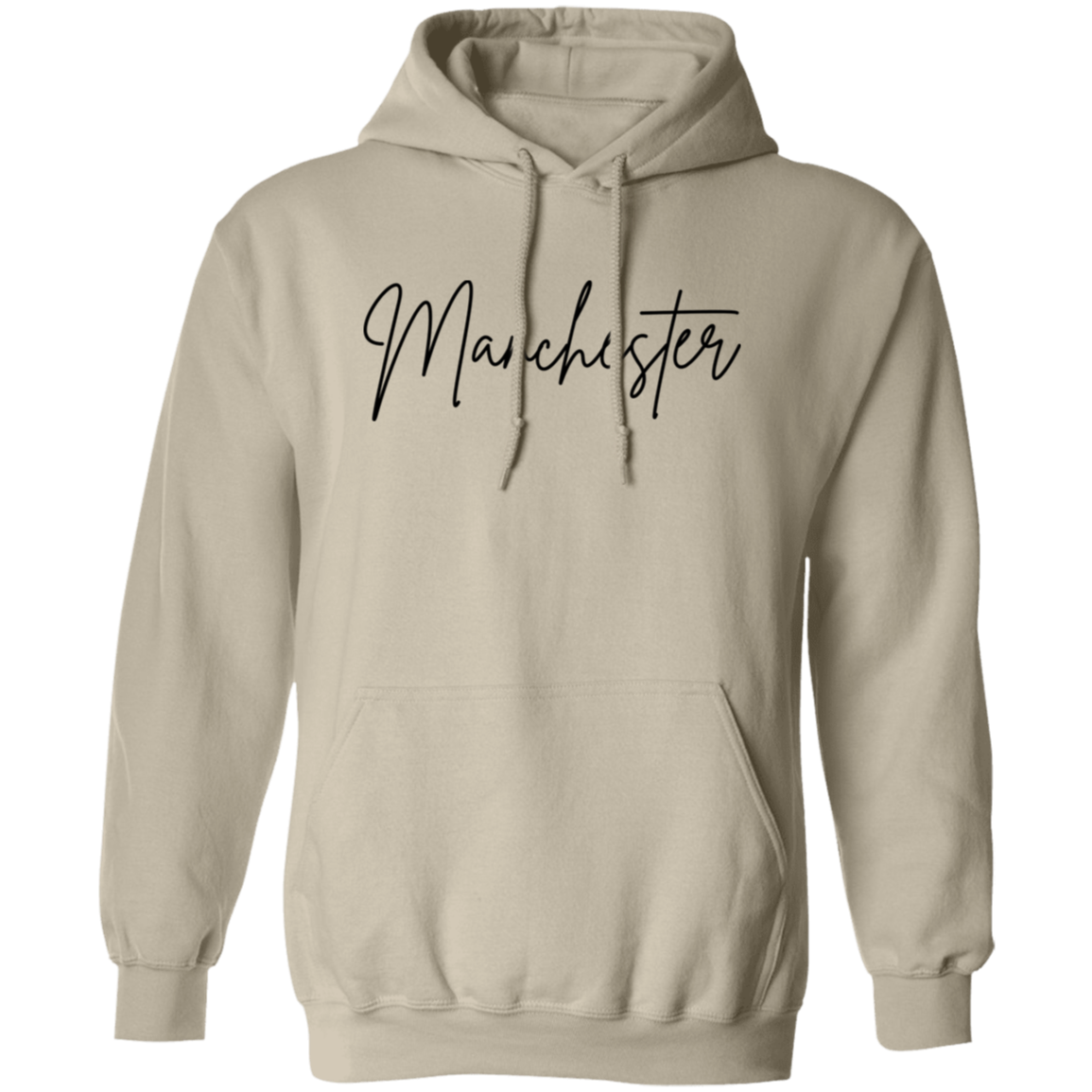 Manchester Skinny 1 Black G185 Gildan Pullover Hoodie