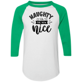 Naughty Is The New Nice 4420 Colorblock Raglan Jersey