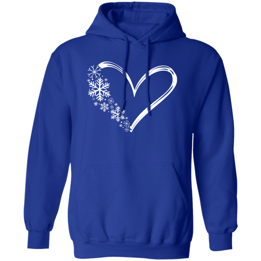 Heart & Snowflakes 1 G185 Pullover Hoodie