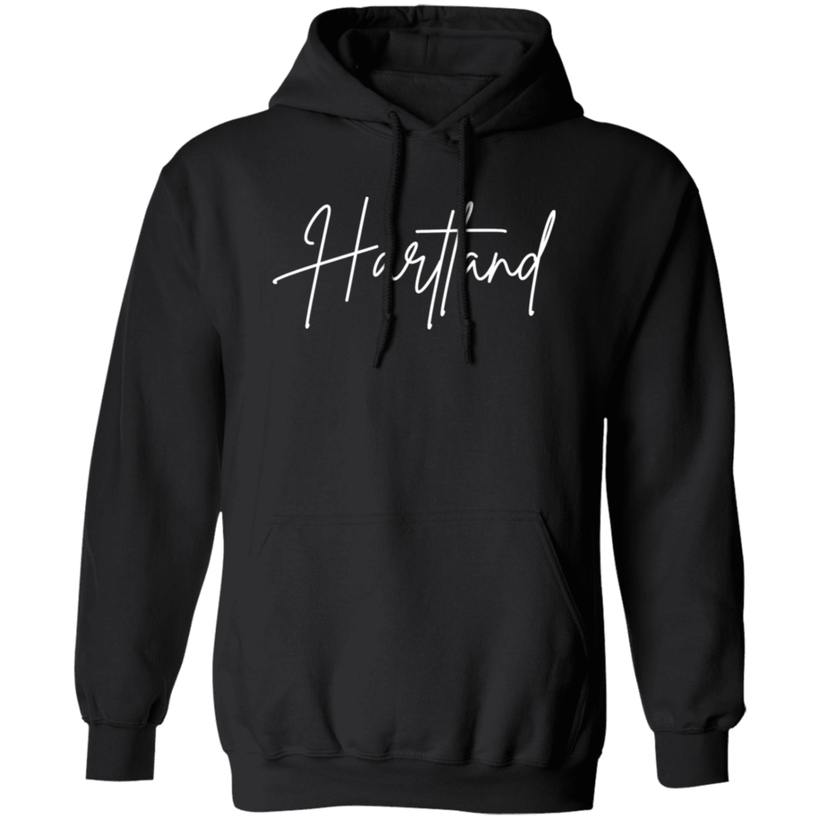 Hartland Skinny 1 White G185 Gildan Pullover Hoodie