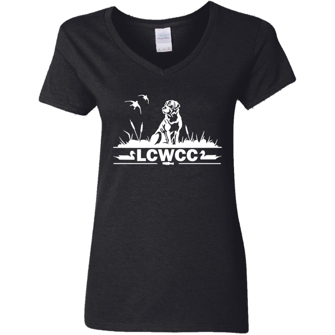 LCWCC Dog - White G500VL Ladies' 5.3 oz. V-Neck T-Shirt