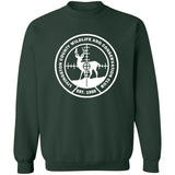 LCWCC Deer Target - White G180 Crewneck Pullover Sweatshirt