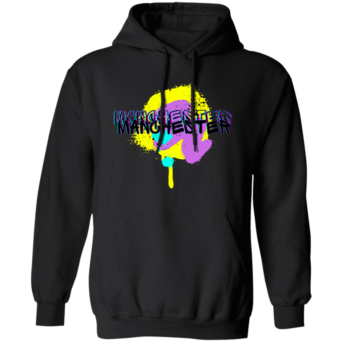 Manchester Graffiti G185 Gildan Pullover Hoodie