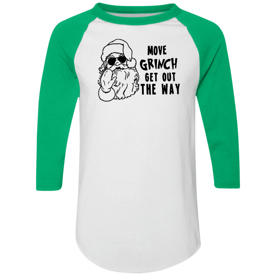 Move Grinch Get Out The Way 4420 Colorblock Raglan Jersey