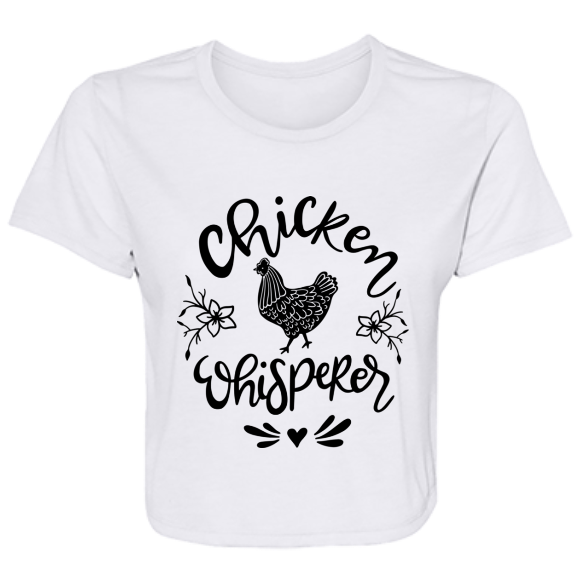 Chicken Whisperer B8882 Ladies' Flowy Cropped Tee