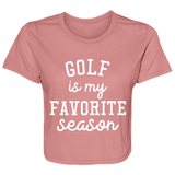 Golf My Favorite Season wht B8882 Ladies' Flowy Cropped Tee