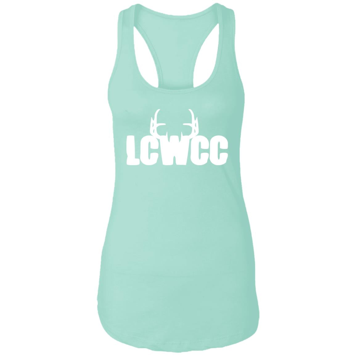 LCWCC Rack Logo - White NL1533 Ladies Ideal Racerback Tank