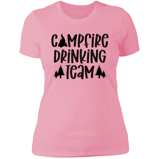 Campfire Drinking Team 2 B NL3900 Ladies' Boyfriend T-Shirt
