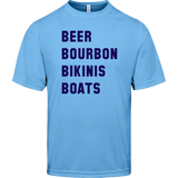 ***2 SIDED***  HRCL FL - Navy Beer Bourbon Bikinis Boats - - 2 Sided - UV 40+ Protection TT11 Team 365 Mens Zone Tee