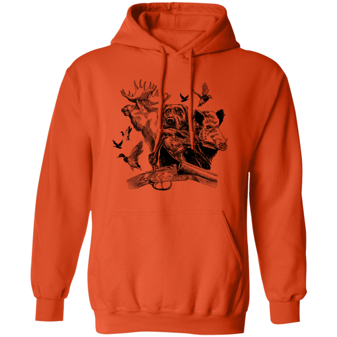 Hunting Dog 2 G185 Pullover Hoodie