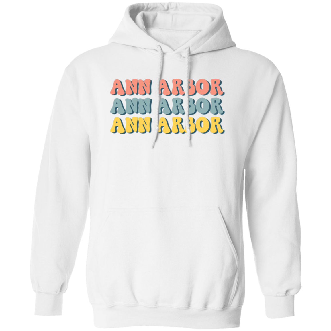 Ann Arbor Retro G185 Gildan Pullover Hoodie