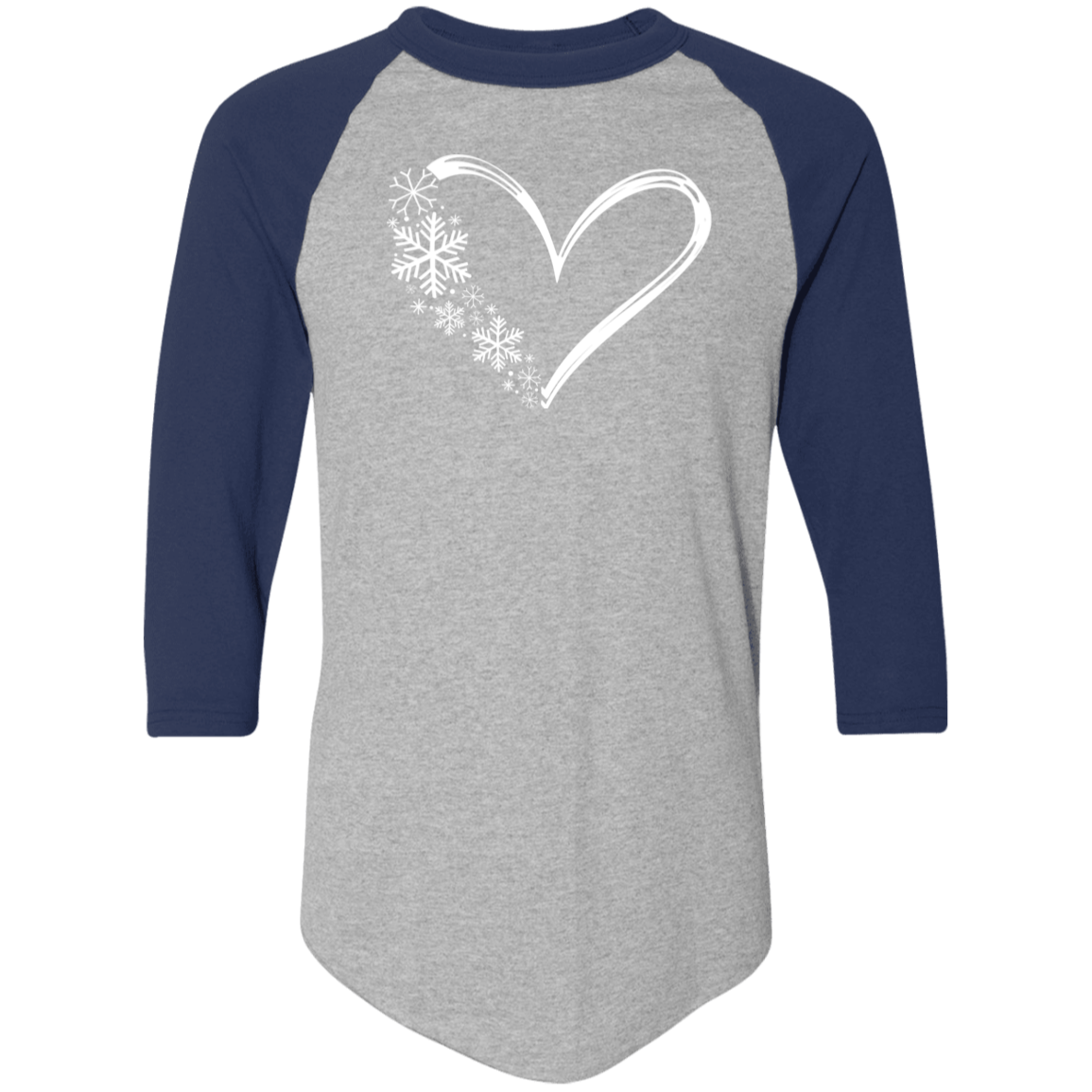 Heart & Snowflakes 1 4420 Colorblock Raglan Jersey