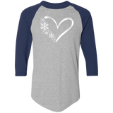 Heart & Snowflakes 1 4420 Colorblock Raglan Jersey