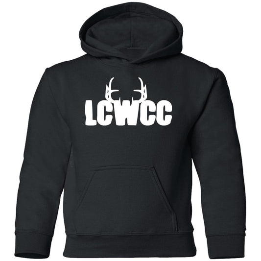 LCWCC Rack Logo - White G185B Youth Pullover Hoodie