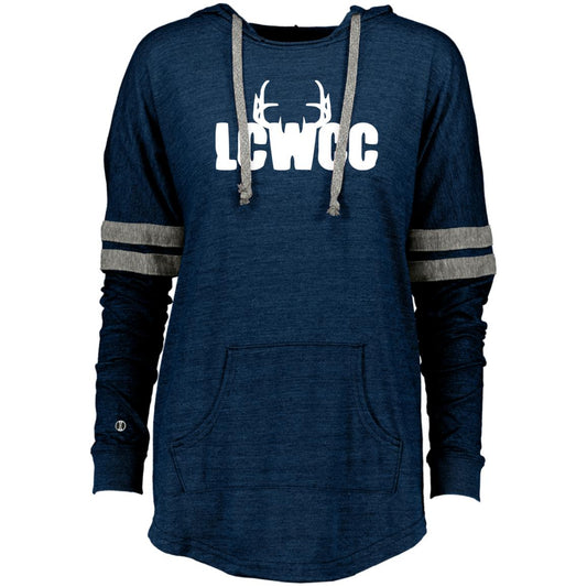 LCWCC Rack Logo - White 229390 Ladies Hooded Low Key Pullover