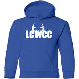 LCWCC Rack Logo - White G185B Youth Pullover Hoodie