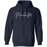 Manchester Skinny 1 White G185 Gildan Pullover Hoodie