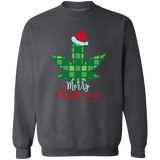Weed Merry Christmas G180 Crewneck Pullover Sweatshirt