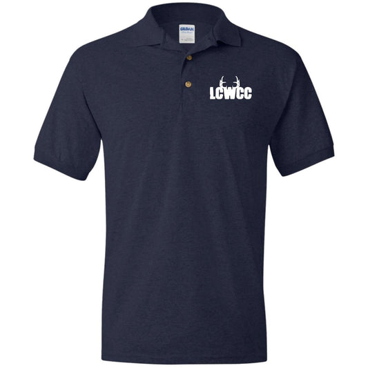 LCWCC Rack Logo - White G880 Jersey Polo Shirt