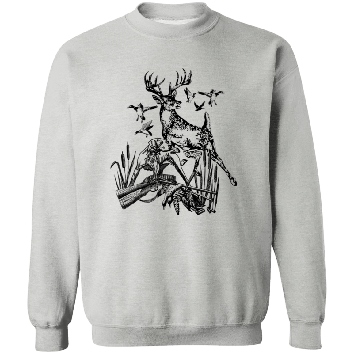 Hunting Dog 1 G180 Crewneck Pullover Sweatshirt