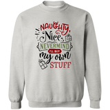 Naughty Nice Nevermind G180 Crewneck Pullover Sweatshirt