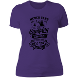 Never Take Camping Advice B NL3900 Ladies' Boyfriend T-Shirt