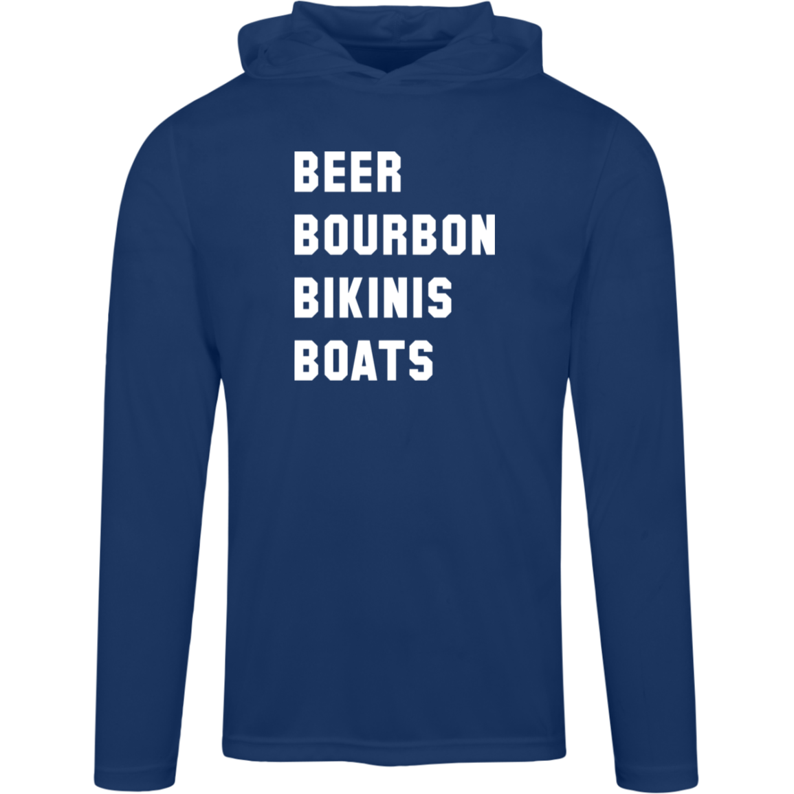 ***2 SIDED***  HRCL FL - Beer Bourbon Bikinis Boats - TT41 Team 365 Mens Zone Hooded Tee