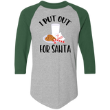 I Put Out For Santa 4420 Colorblock Raglan Jersey