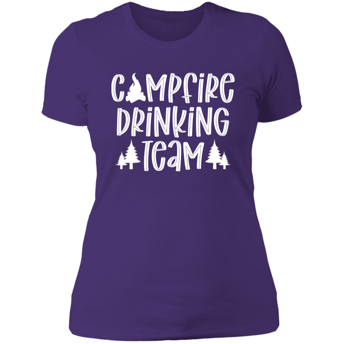 Campfire Drinking Team 2 W NL3900 Ladies' Boyfriend T-Shirt