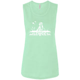 LCWCC Dog - White B8803 Ladies' Flowy Muscle Tank