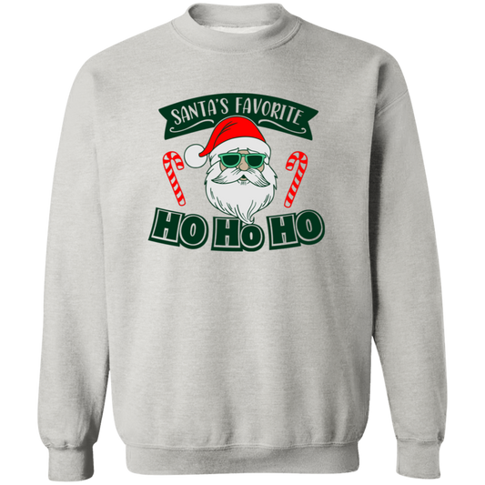 Santas Favorite Ho Ho Ho G180 Crewneck Pullover Sweatshirt