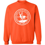 LCWCC Deer Target - White G180 Crewneck Pullover Sweatshirt