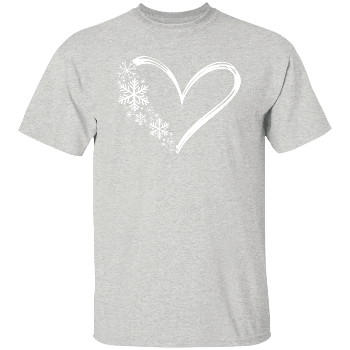 Heart & Snowflakes 1 G500 5.3 oz. T-Shirt