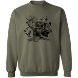 Hunting Dog 2 G180 Crewneck Pullover Sweatshirt