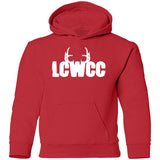 LCWCC Rack Logo - White G185B Youth Pullover Hoodie