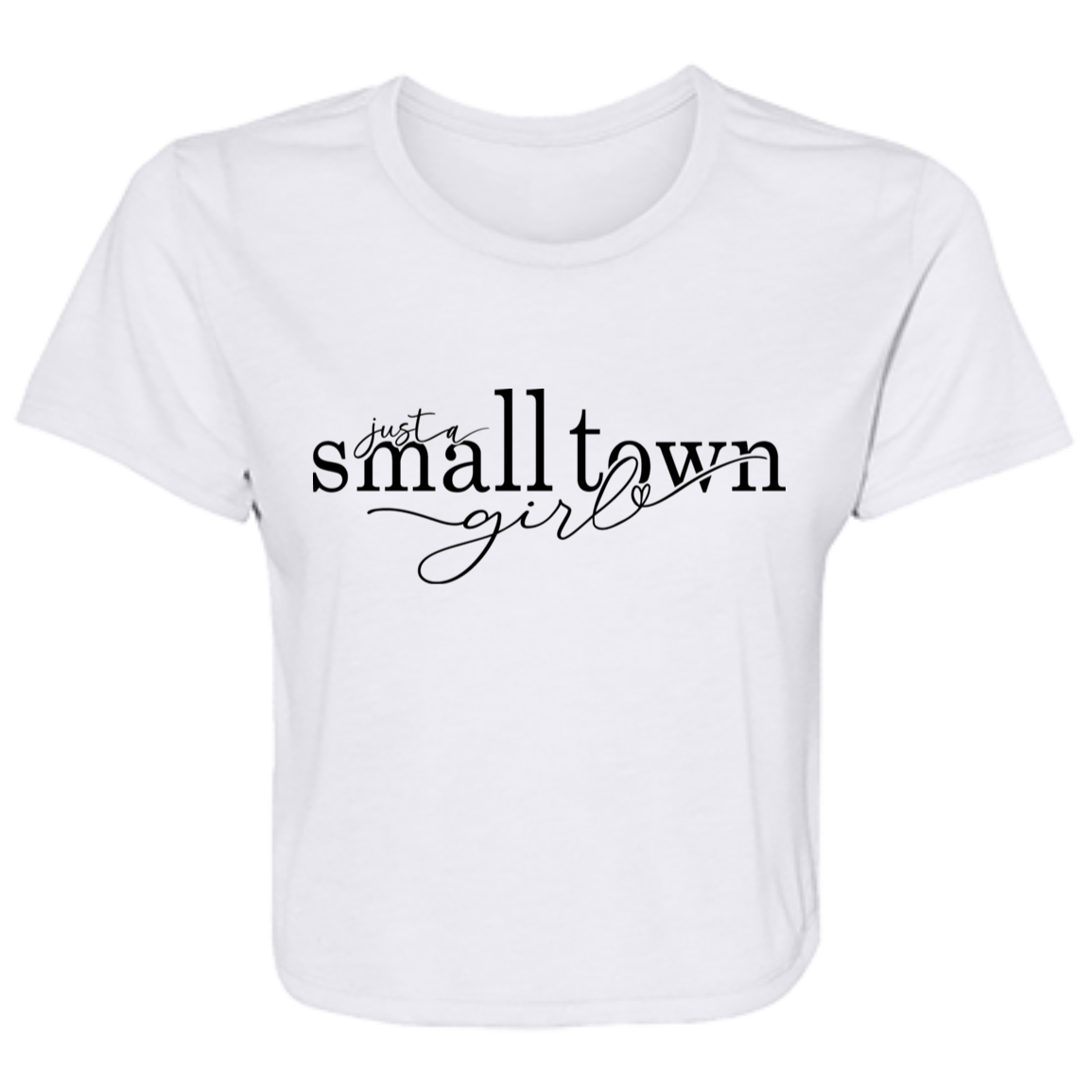 Small Town Girl 1 B8882 Ladies' Flowy Cropped Tee