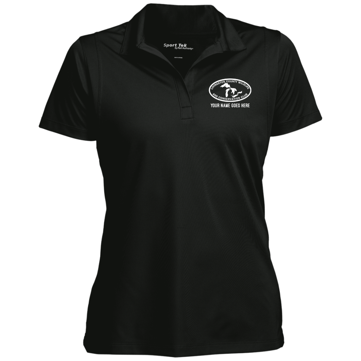 LCWCC Lakes Personalized- White LST650 Ladies' Micropique Sport-Wick® Polo