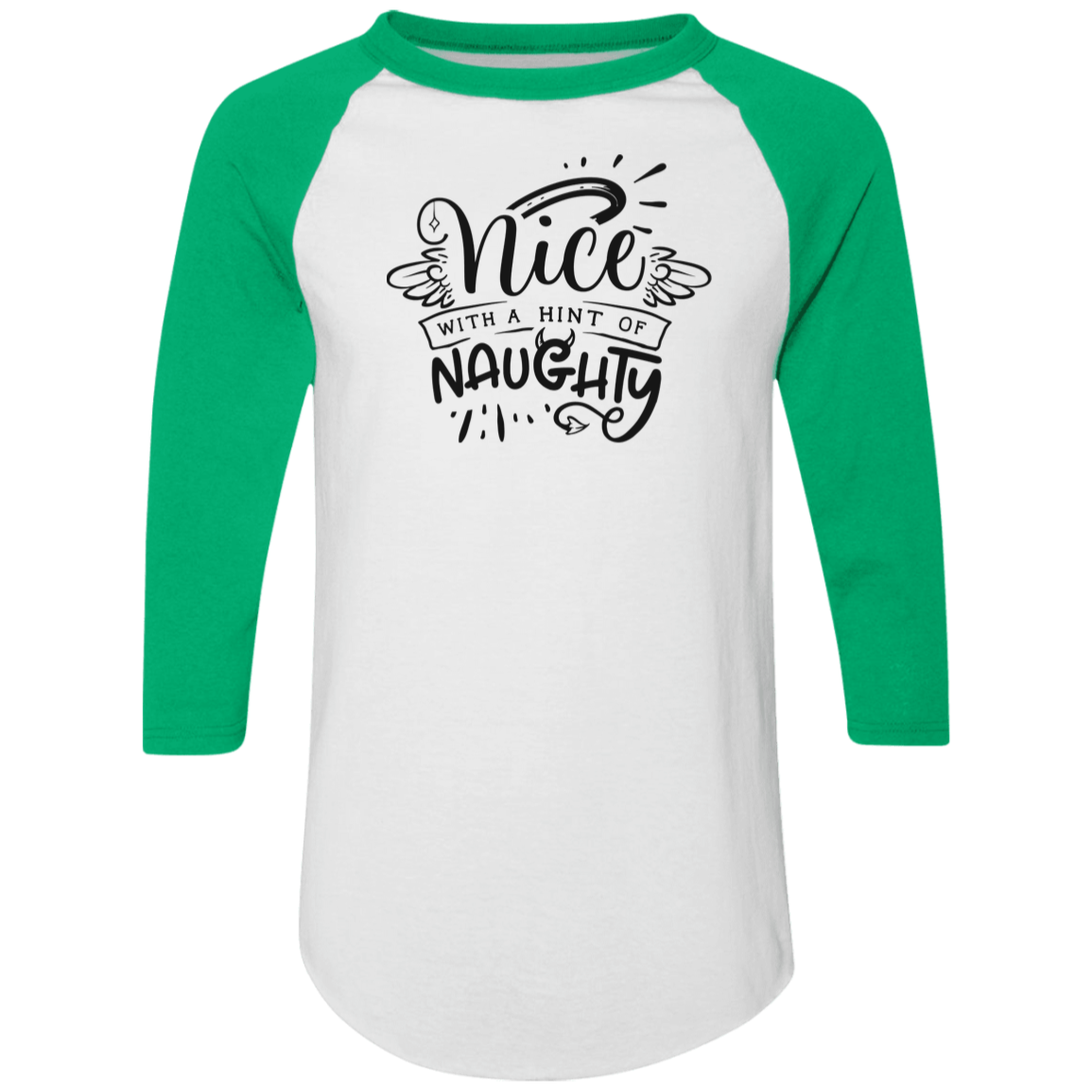 Nice With A Hint Of Naughty 4420 Colorblock Raglan Jersey