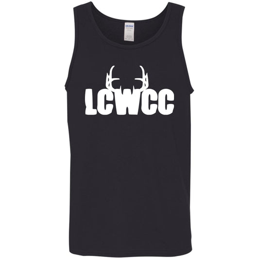 LCWCC Rack Logo - White G520 Cotton Tank Top 5.3 oz.