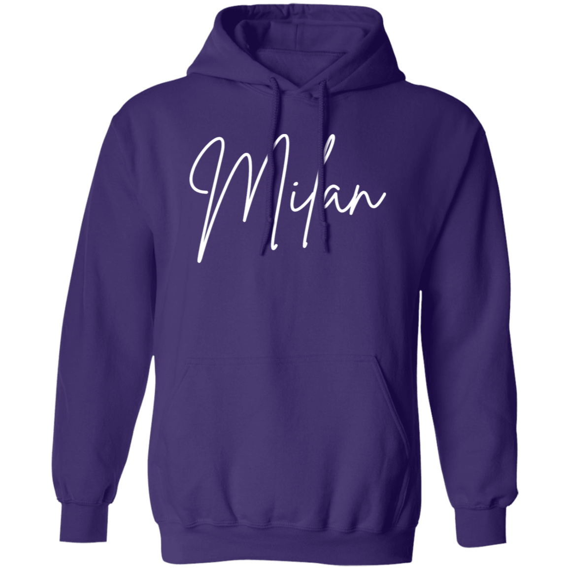 Milan Skinny 1 White G185 Gildan Pullover Hoodie