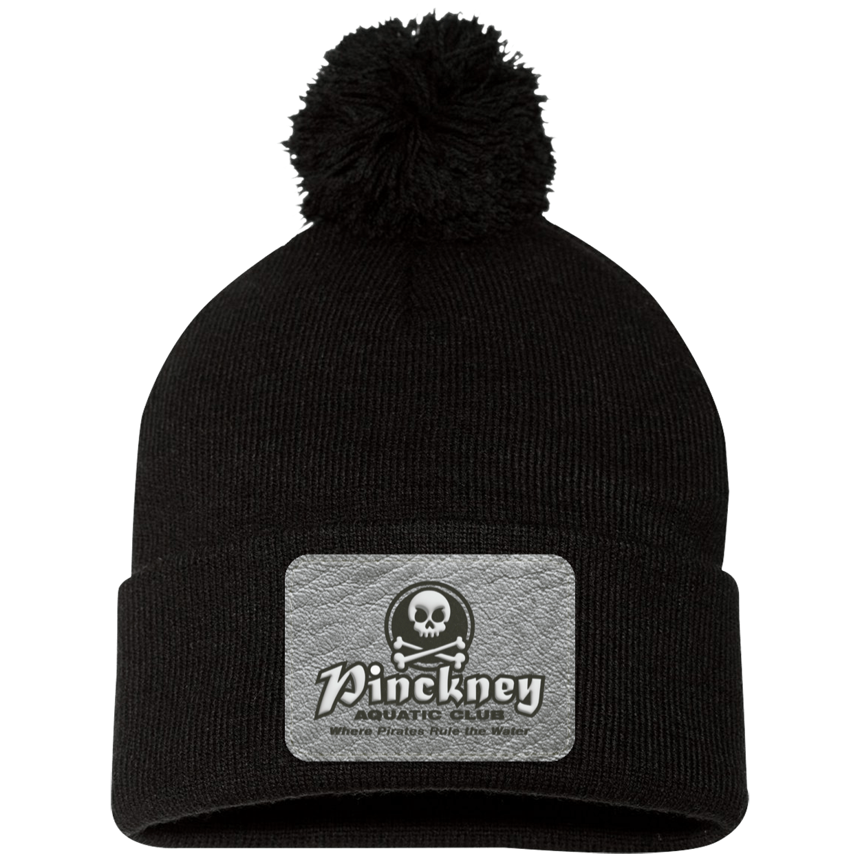 PAC 3D B & W SP15 Pom Pom Knit Cap - Patch