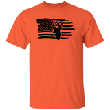 Distressed American Flag Deer G500 5.3 oz. T-Shirt