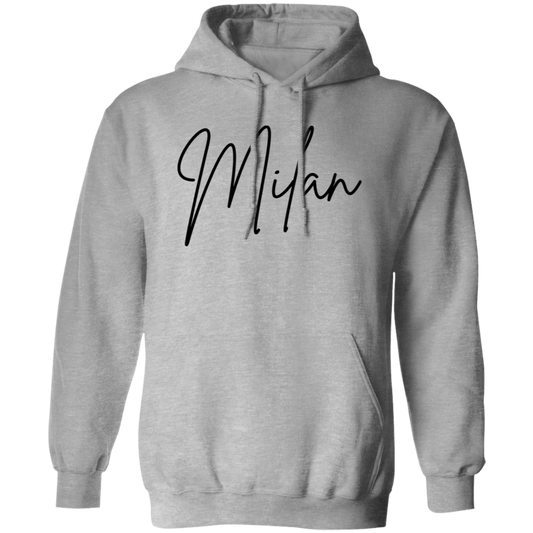 Milan Skinny 1 Black G185 Gildan Pullover Hoodie