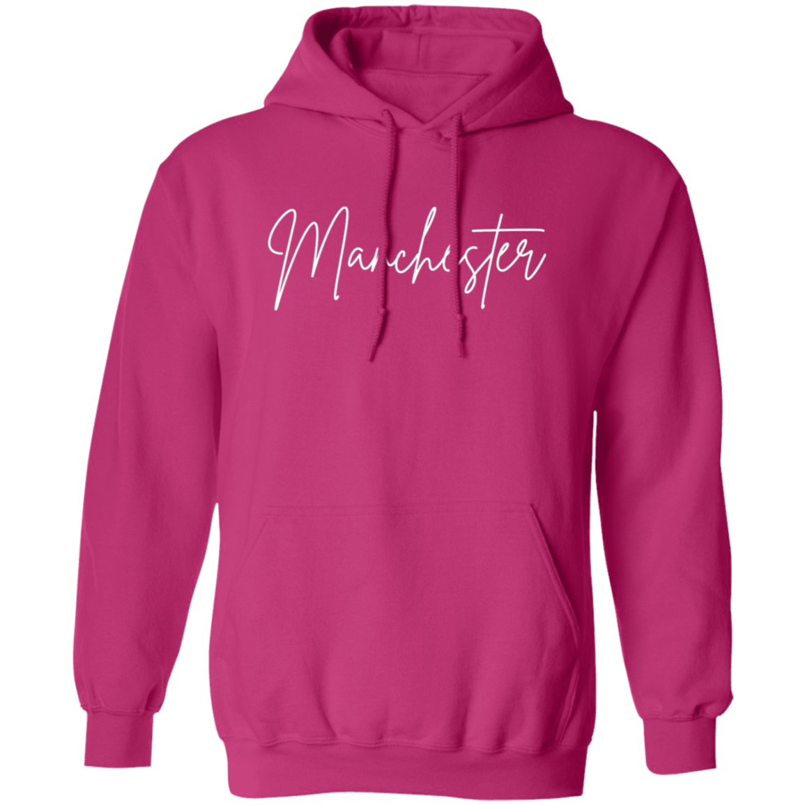 Manchester Skinny 1 White G185 Gildan Pullover Hoodie