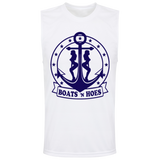 ***2 SIDED***  HRCL FL - Navy Boats N Hoes - - 2 Sided - UV 40+ Protection TT11M Team 365 Mens Zone Muscle Tee