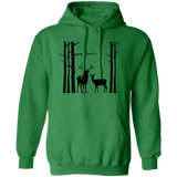 Birch Trees And Deers G185 Pullover Hoodie